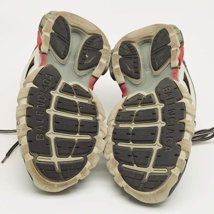 Pre Owned Balenciaga Multicolor Faux Leather and Mesh Track Low Top Sneakers Size 44