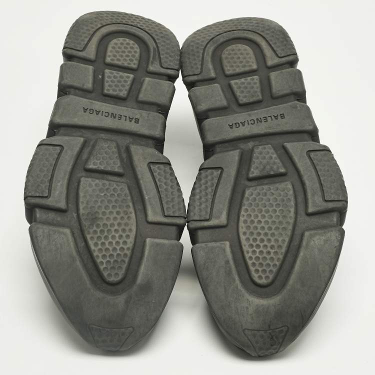 Pre Owned Balenciaga Black Knit Fabric Speed Trainer Sneakers Size 43