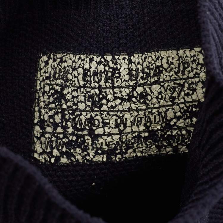 مملوكة مسبقًا Balenciaga Speed Trainer Size 42 Navy Blue Knit Fabric High Top Sneakers