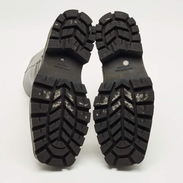 Pre Owned Balenciaga Rhino Size 41 Black Leather Chelsea Boots