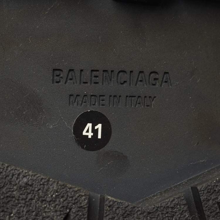 Pre Owned Balenciaga Rhino Size 41 Black Leather Chelsea Boots