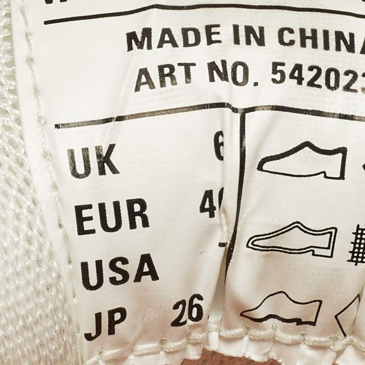 Pre Owned Balenciaga Track Size 40 White Mesh and Faux Leather Lace Up Sneakers