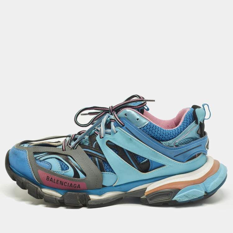 Pre Owned Balenciaga Track Size 42 Multicolor Faux Leather and Mesh Low Top Sneakers