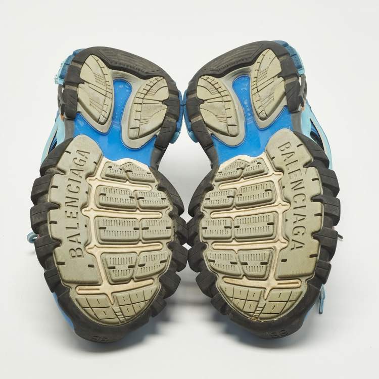 Pre Owned Balenciaga Track Size 42 Multicolor Faux Leather and Mesh Low Top Sneakers