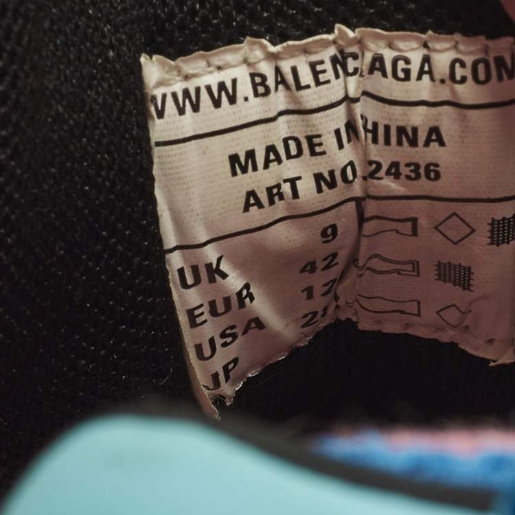 Pre Owned Balenciaga Track Size 42 Multicolor Faux Leather and Mesh Low Top Sneakers