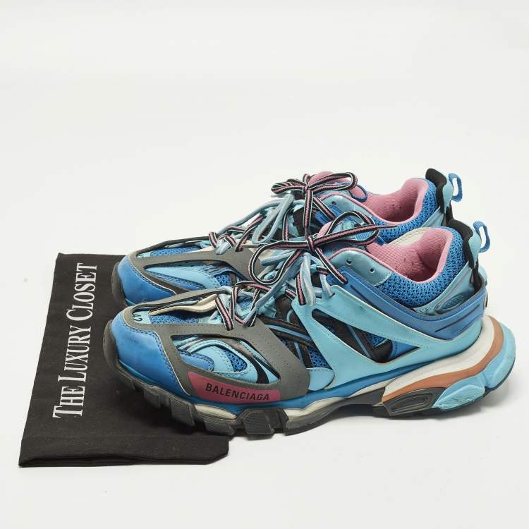 Pre Owned Balenciaga Track Size 42 Multicolor Faux Leather and Mesh Low Top Sneakers