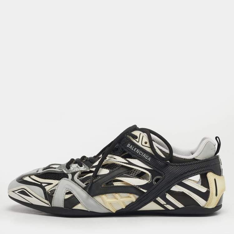 Pre Owned Balenciaga Drive Size 41 Multicolor Faux Leather and Mesh Low Top Sneakers