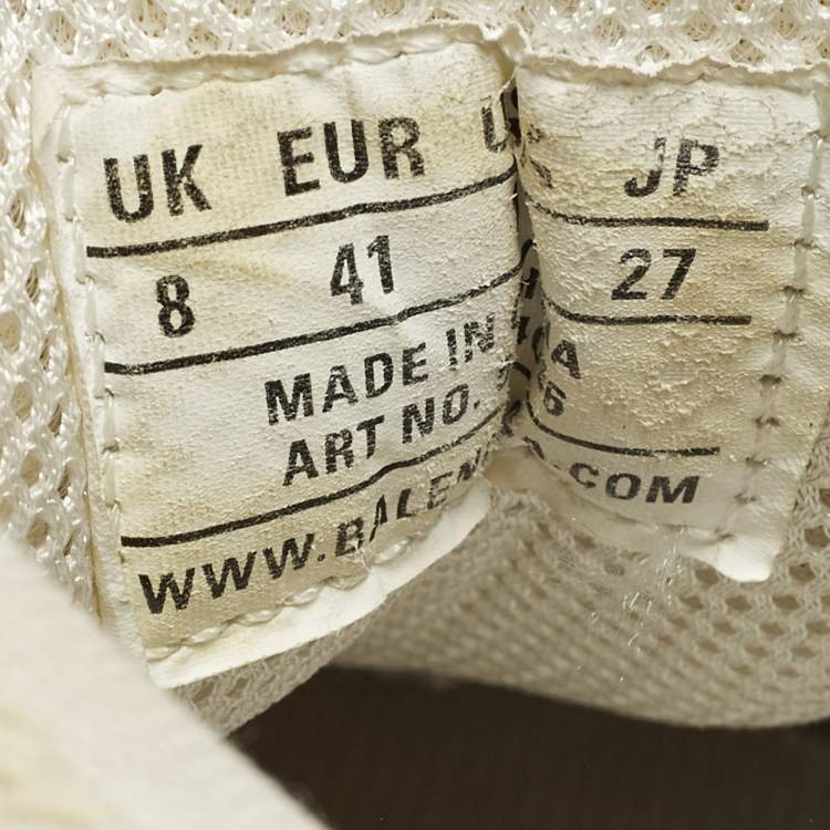 Pre Owned Balenciaga Triple S Size 41 White/Grey Leather and Mesh Low Top Sneakers