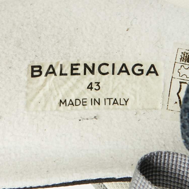 مملوكة مسبقًا Balenciaga Triple S Size 43 Grey Mesh and Nubuck Leather Lace Up Sneakers