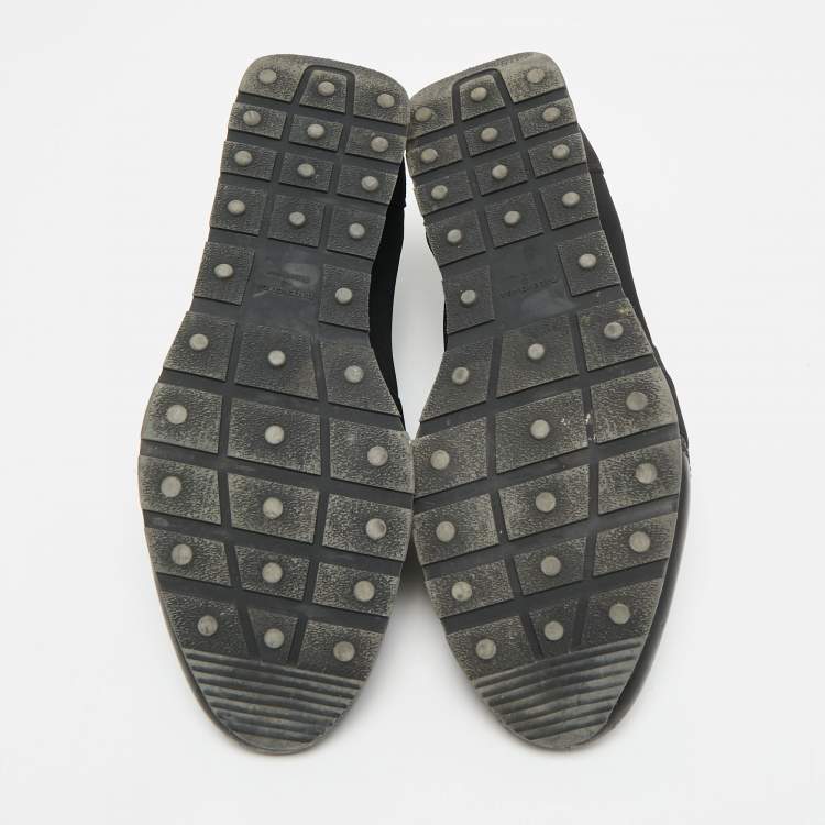 مملوكة مسبقًا Balenciaga Race Runner Size 43 Black Leather and Suede Low Top Sneakers