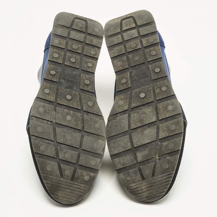 Pre Owned Balenciaga Race Runner Size 43 Multicolor Leather, Mesh and Suede Low Top Sneakers