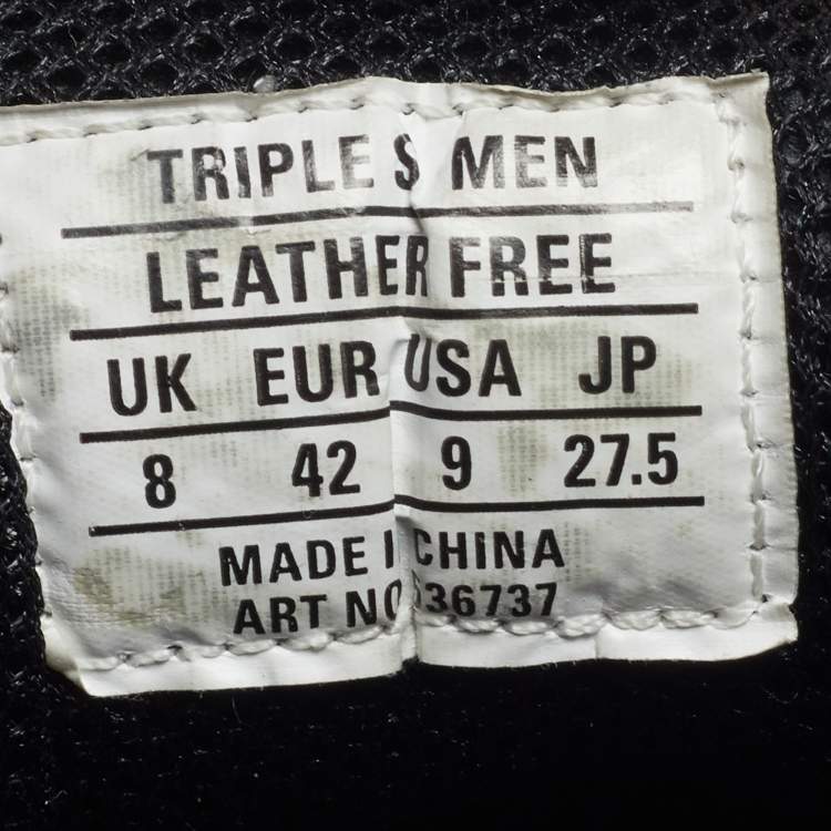 Pre Owned Balenciaga Triple S Clear Size 42 Blue Mesh and Nubuck Leather Lace Up Sneakers