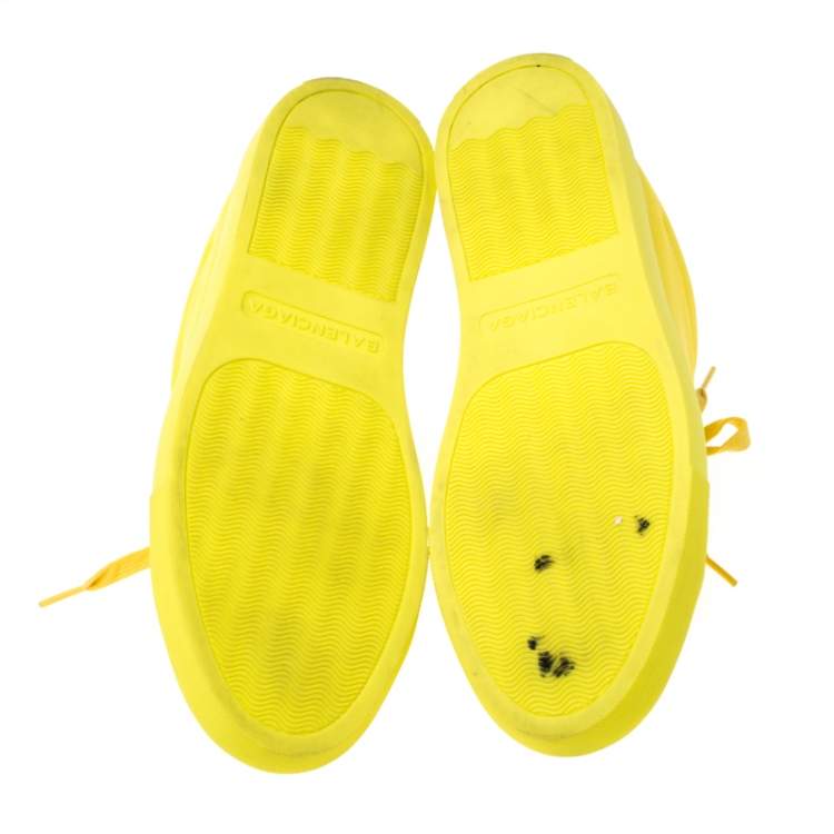 yellow balenciaga arena sneakers