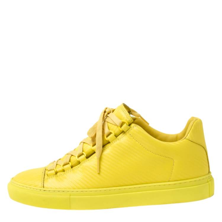 Balenciaga Matte Effect Lambskin Leather Arena Mens Sneakers Size 38 For  Sale at 1stDibs