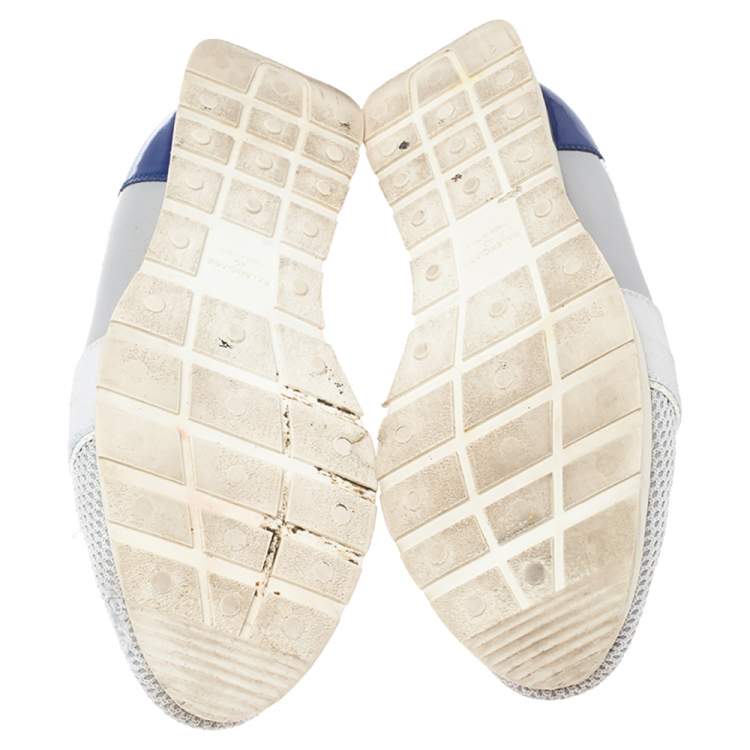 Pre Owned Balenciaga Multicolor Mesh, Leather And Suede Race Runners Sneakers Size 40