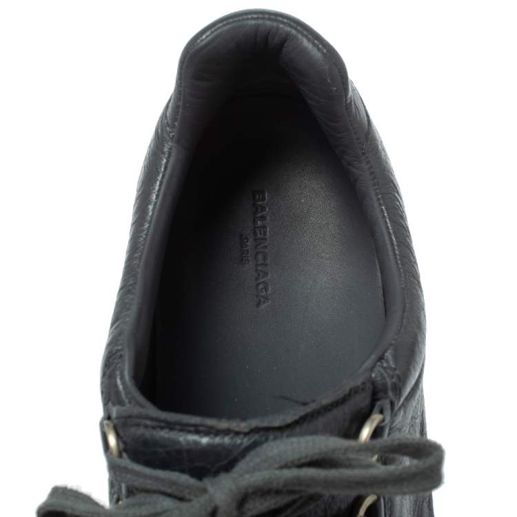 مملوكة مسبقًا Balenciaga Grey Leather Arena Low Top Sneakers Size 43