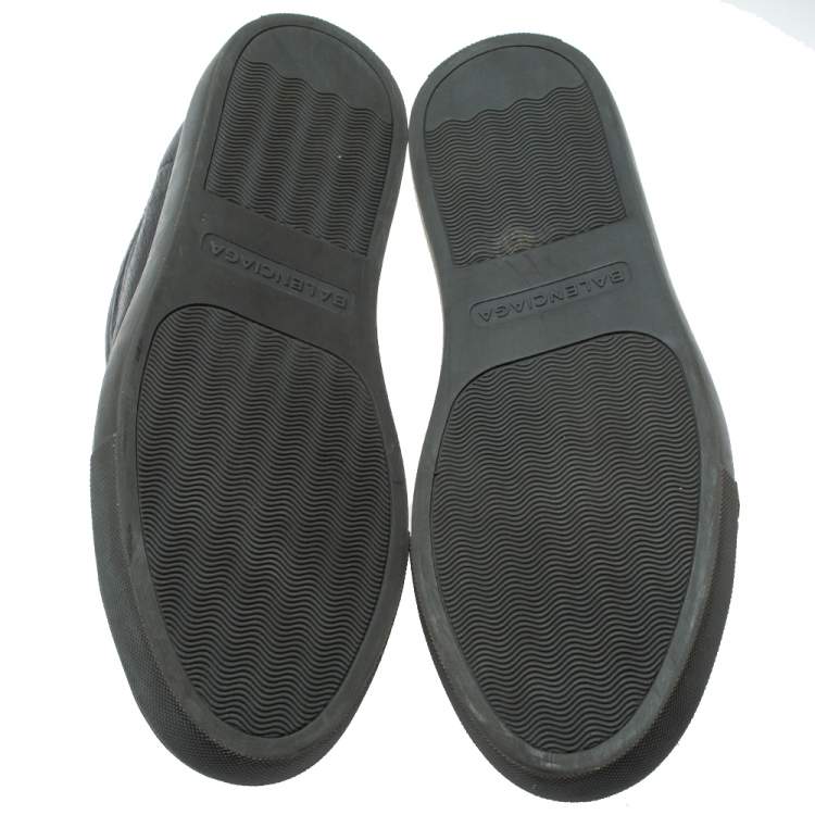 مملوكة مسبقًا Balenciaga Grey Leather Arena Low Top Sneakers Size 43