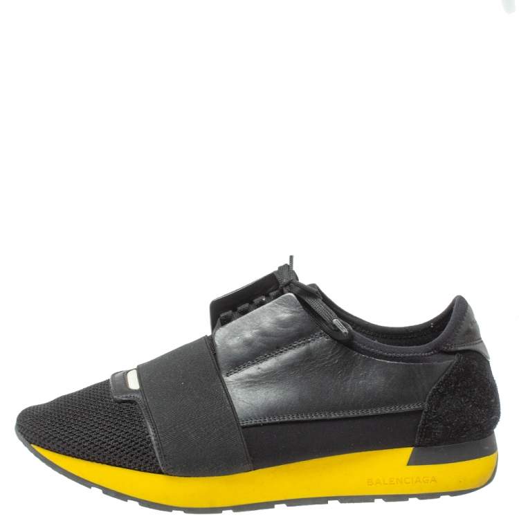 Zwakheid Mitt zelfmoord Balenciaga Black Leather And Mesh Race Runners Sneakers Size 41 Balenciaga  | TLC