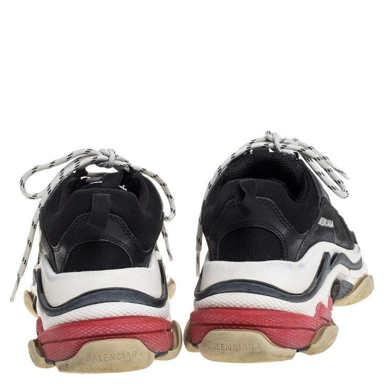 مملوكة مسبقًا Balenciaga Multicolor Leather And Mesh Triple S Platform Sneakers Size 40