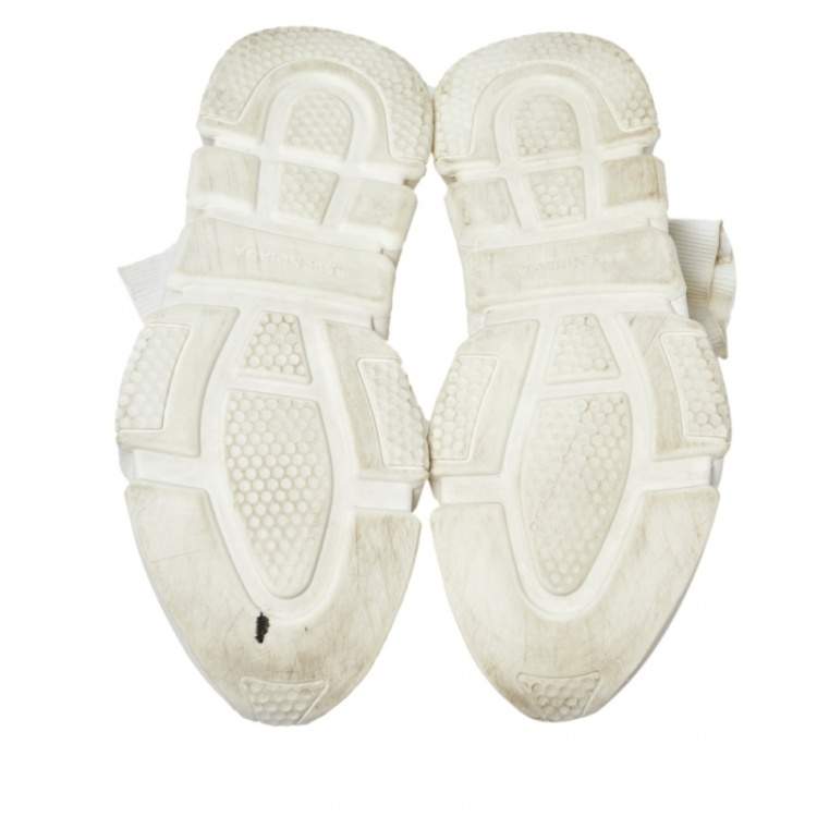 Pre Owned Balenciaga White Knit Speed Trainer Sneakers Size 44