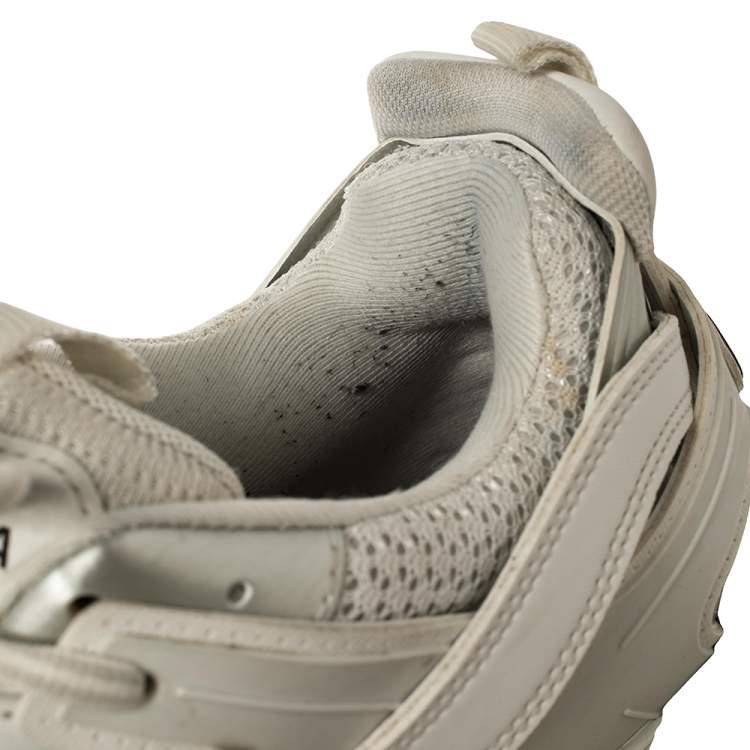 مملوكة مسبقًا Balenciaga White Leather And Mesh Track Trainers Sneakers Size 41