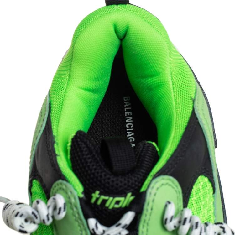 Pre Owned Balenciaga Multicolor Leather, Mesh Triple S Clear  Sneakers Size 45