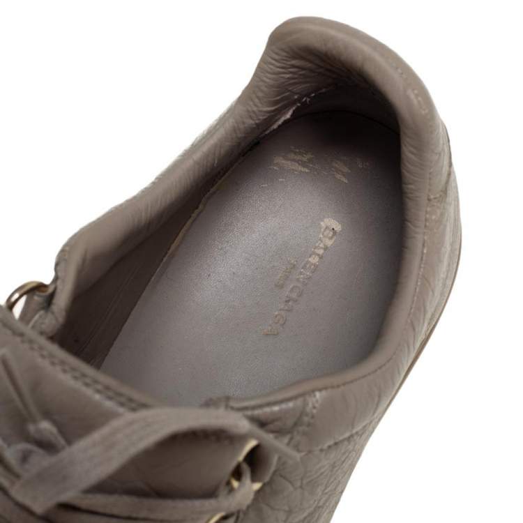 Pre Owned Balenciaga Beige Leather Arena Low Top Sneakers Size 40