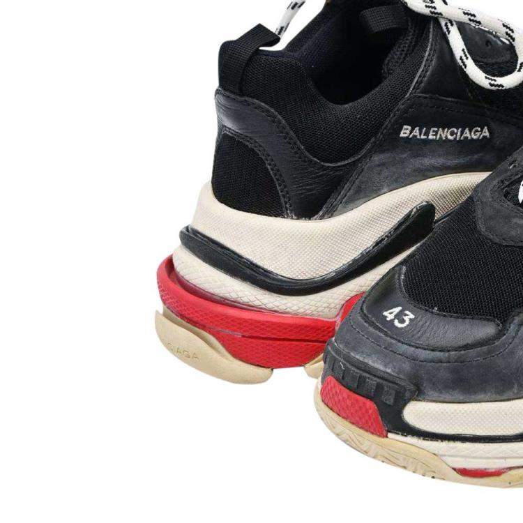 Pre Owned Balenciaga Tricolor Triple S Sneakers Size EU 43