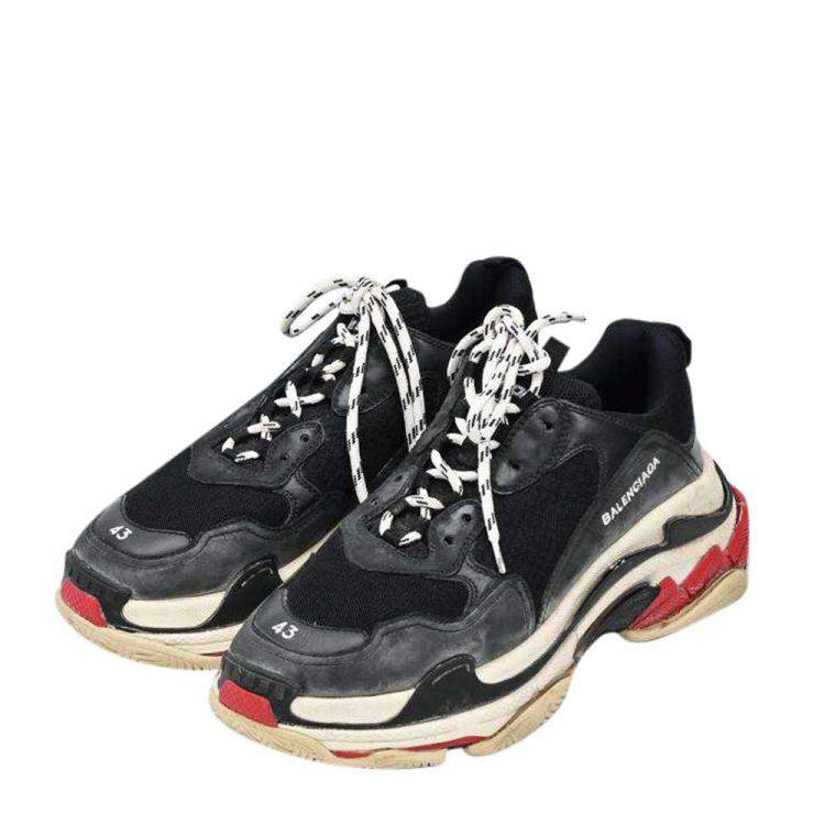 Pre Owned Balenciaga Tricolor Triple S Sneakers Size EU 43