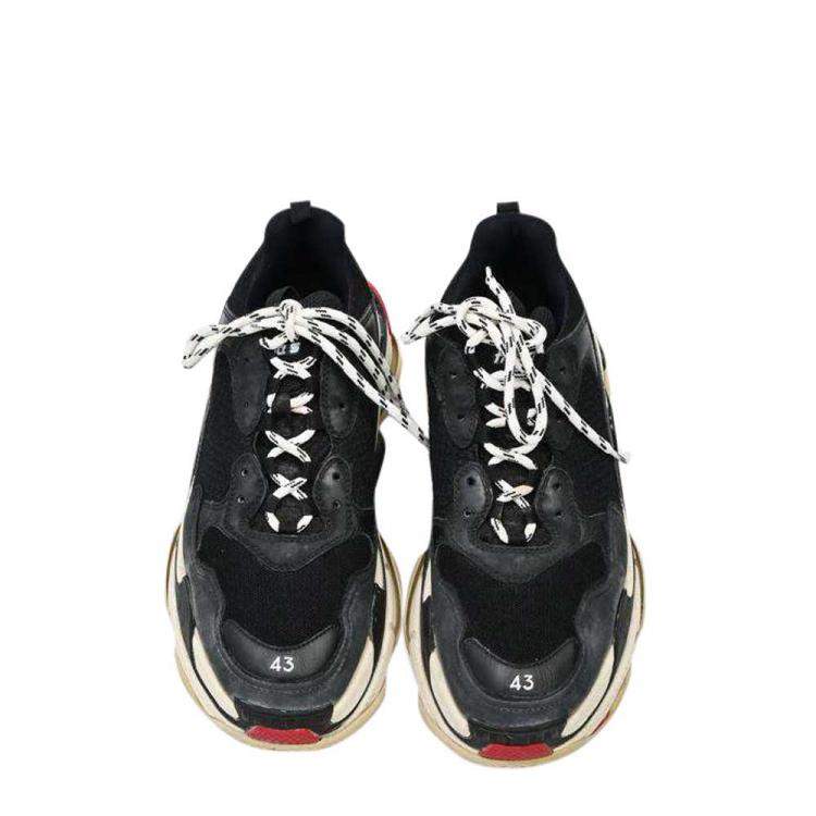 Pre Owned Balenciaga Tricolor Triple S Sneakers Size EU 43