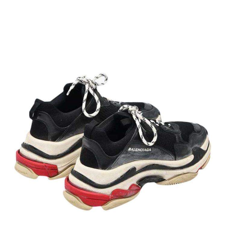 Pre Owned Balenciaga Tricolor Triple S Sneakers Size EU 43
