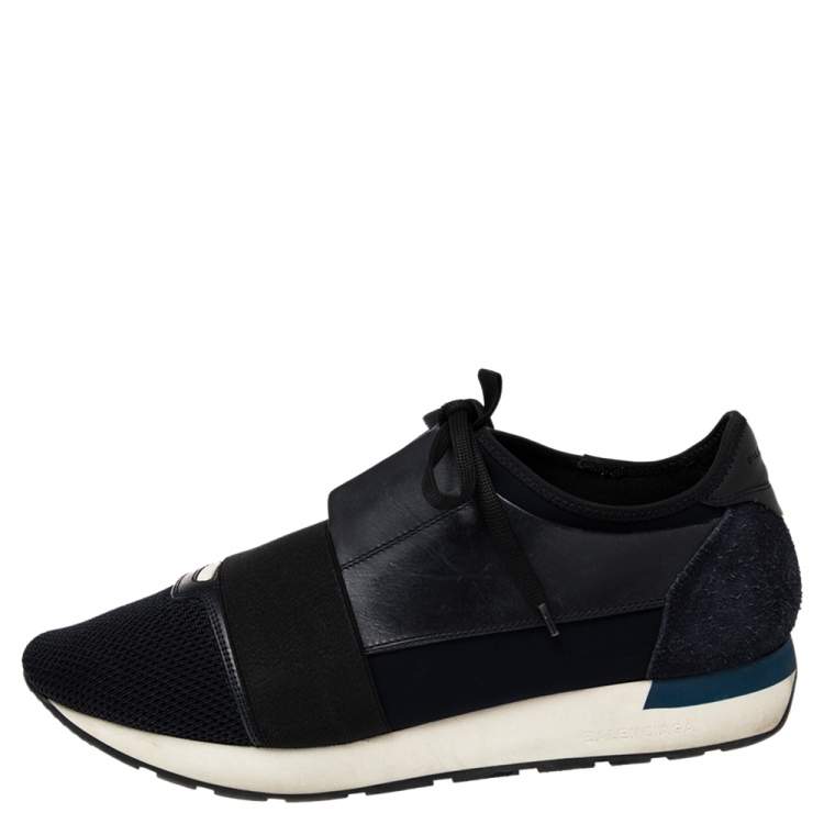 Balenciaga Black Suede, Mesh Leather Race Runner Sneakers Size 43 Balenciaga | TLC