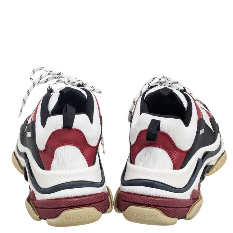 مملوكة مسبقًا Balenciaga Multicolor Mesh, Nubuck And Leather Triple S Platform Sneakers Size 45