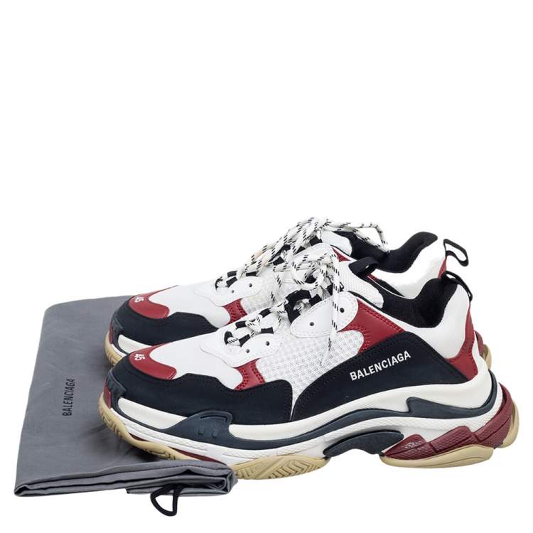 مملوكة مسبقًا Balenciaga Multicolor Mesh, Nubuck And Leather Triple S Platform Sneakers Size 45