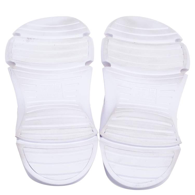 Pre Owned Balenciaga White Rubber Thong  Slippers Size 43