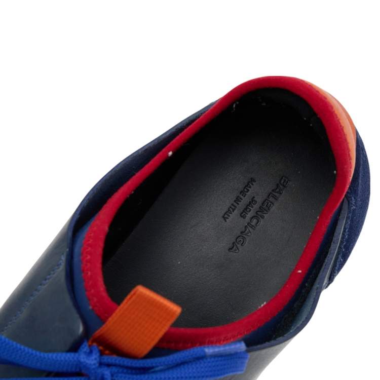 Pre Owned Balenciaga Multicolor  Mesh/Suede/Leather/Stretch Fabric Race Runner Sneakers Size 44