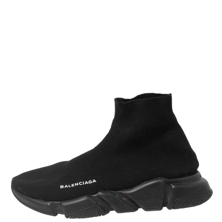 Balenciaga Black Fabric Speed Trainers High Top Sneakers Size Balenciaga | TLC