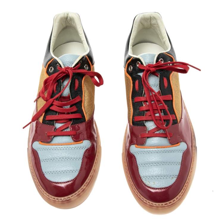 مملوكة مسبقًا Balenciaga Multicolor Patent And Leather Lace Up Sneakers  Size 43