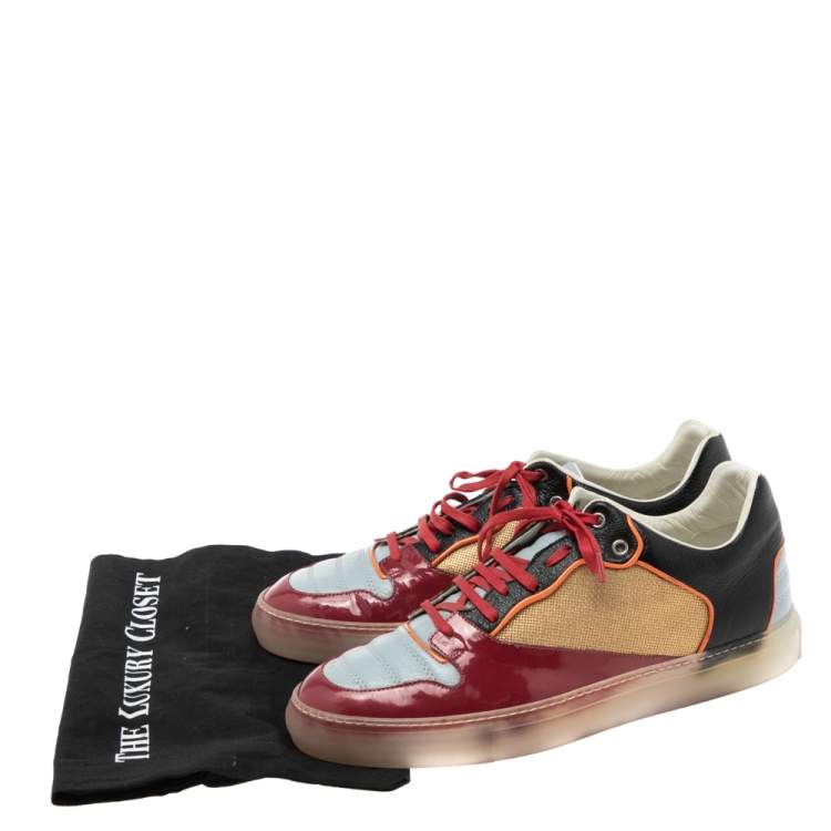 مملوكة مسبقًا Balenciaga Multicolor Patent And Leather Lace Up Sneakers  Size 43