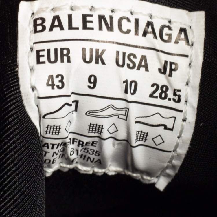 مملوكة مسبقًا Balenciaga Red/Black Rubber And Synthetic Leather Tyrex Sneakers Size 43