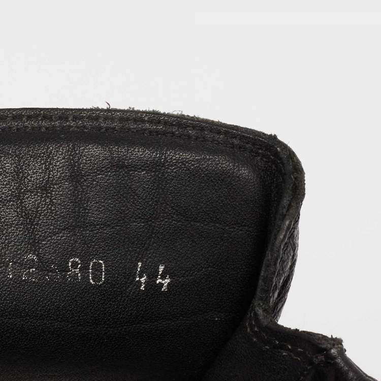 Pre Owned Balenciaga Black Leather Arena Low Top Sneakers Size 44