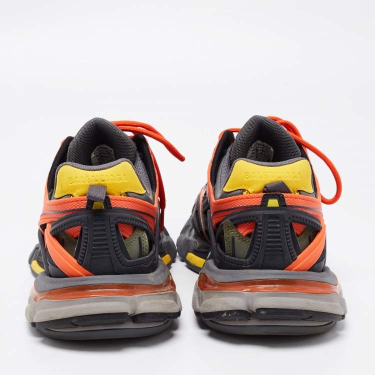 Pre Owned Balenciaga Multicolor Leather and Mesh Tess S Gomma Track Sneakers size 40