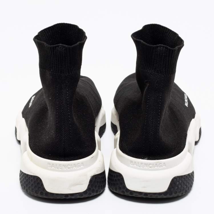 مملوكة مسبقًا  Balenciaga Black Knit Fabric Sock Speed High-Top Sneakers Size 43