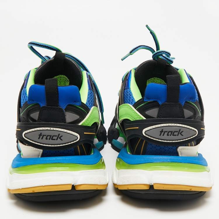 Pre Owned Balenciaga Multicolor Leather and Mesh Tess S Gomma Track Low-Top Sneakers Size 39