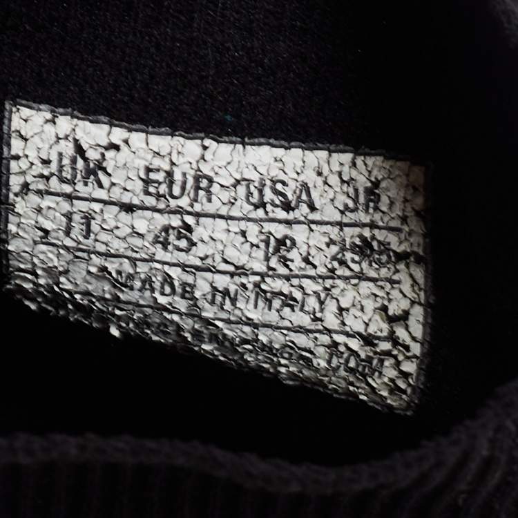 Pre Owned Balenciaga Black Knit Fabric Speed 2.0 High Top Sneakers  Size 45