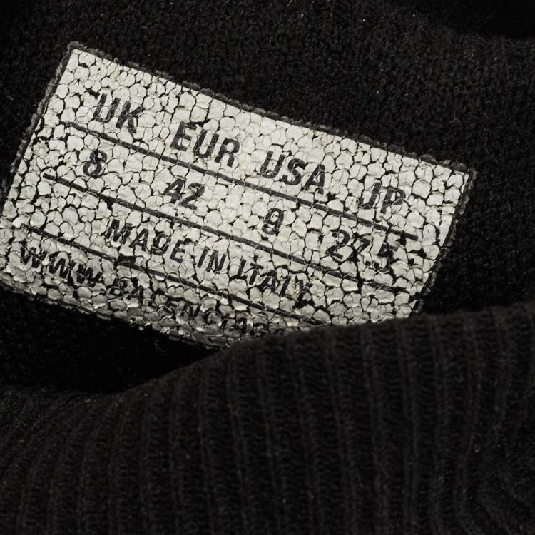 Pre Owned Balenciaga Black Knit Fabric Speed Trainer  Sneakers Size 42