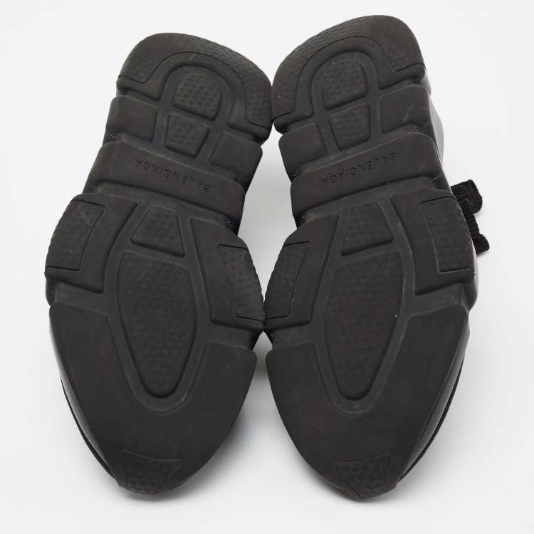 Pre Owned Balenciaga Black Knit Fabric Speed Trainer  Sneakers Size 42