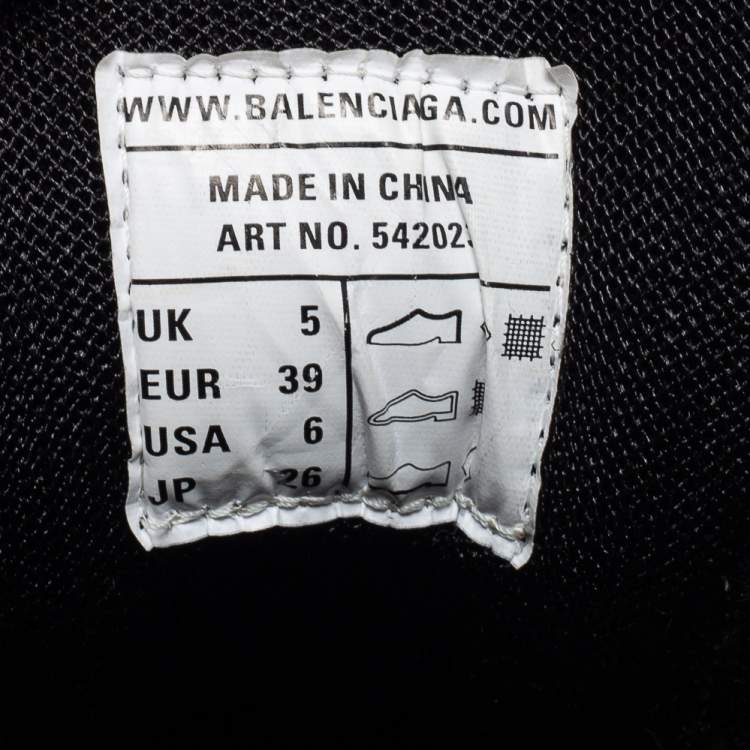 Pre Owned Balenciaga Multicolor Leather And Mesh Track Sneakers Size 39