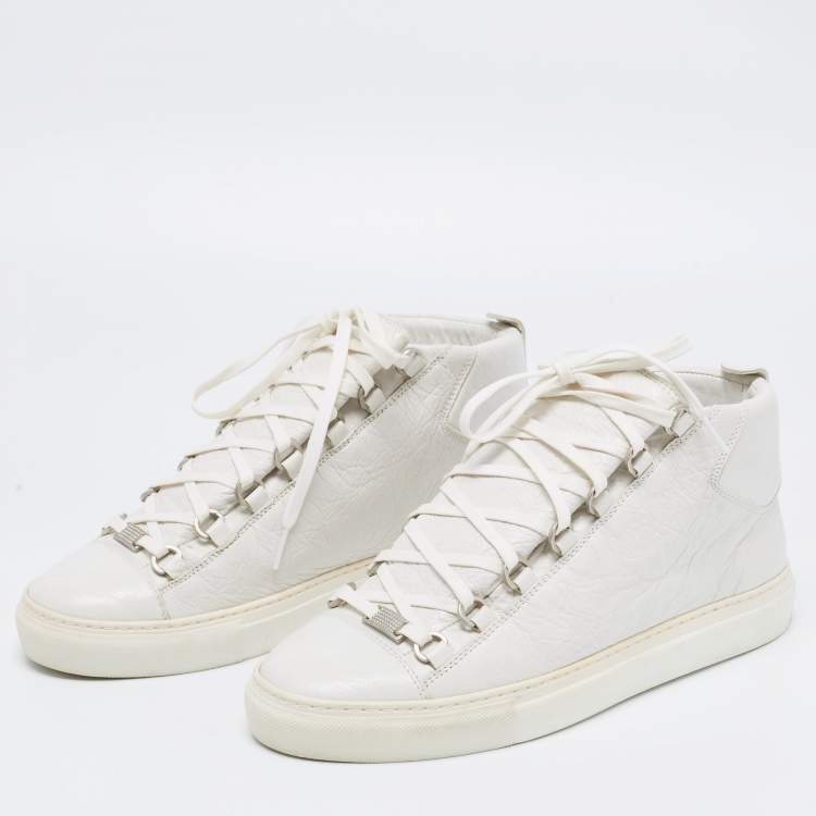 slids Amorous tvetydig Balenciaga White Crinkled Leather Arena High Top Sneakers Size 40 Balenciaga  | TLC