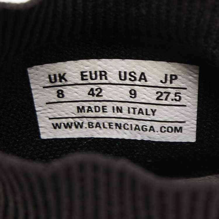 Pre Owned Balenciaga Black Knit Fabric Speed Trainer Sneakers Size 42